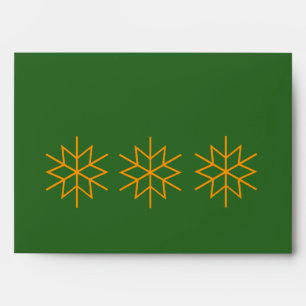 contempory graphic design gold star envelopes