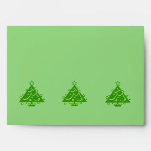 contempory graphic design green christmas tree envelope