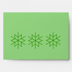 contempory graphic design green star envelopes