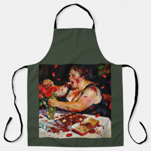 Contempt for Red Roses – A Portrait of Raw Anger Apron