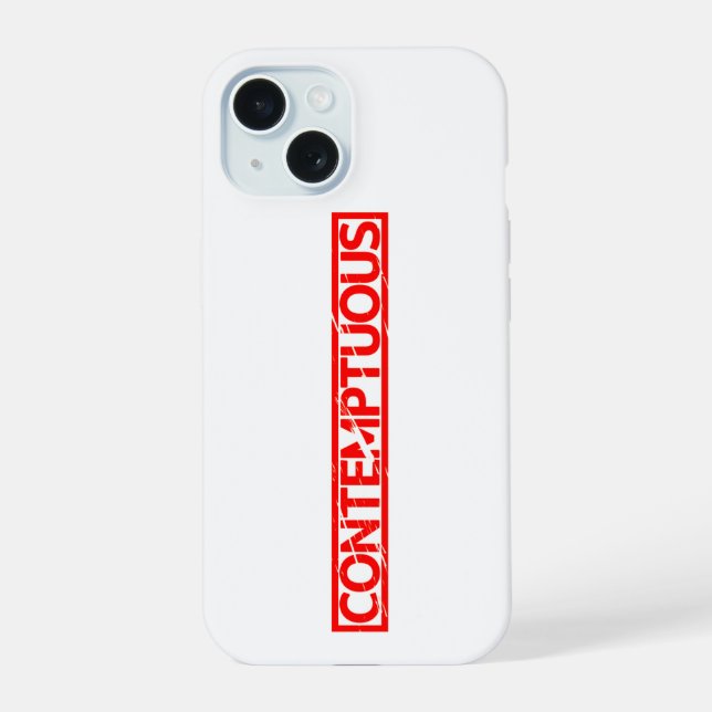 Contemptuous Stamp iPhone 15 Case (Back)