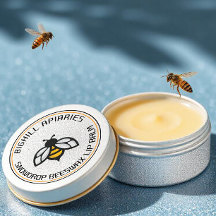 Conteneur en baume de lèvres Étiquette cire d'abei