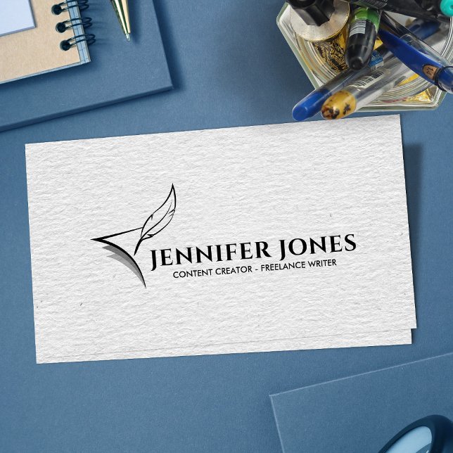 Content Creator - Copywriter - Freelance Writer Business Card (Creator Uploaded)