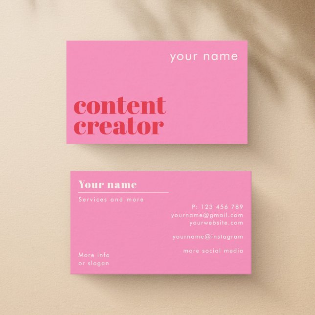 Content creator modern Business Card (Creator Uploaded)