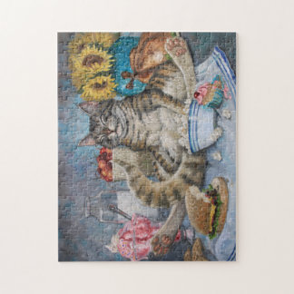 "Contented" from my original oil painting Jigsaw Puzzle