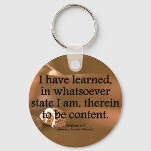 Contentment Philippians 4-11 Condensed Keychain