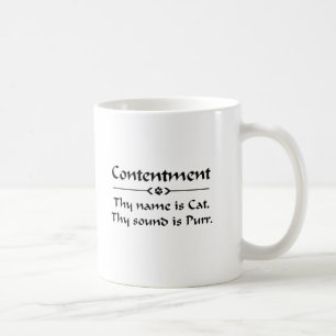 Contentment  thy name is cat coffee mug