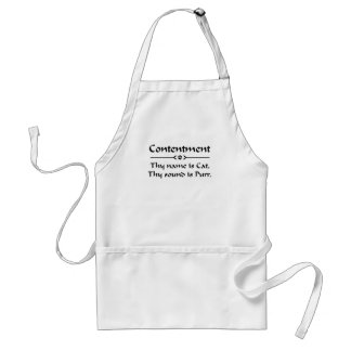 Contentment thy name is cat standard apron