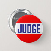 Contest Judge Badge Red White Blue Button (Front & Back)