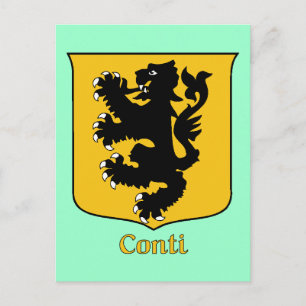 Conti Family Shield Postcard