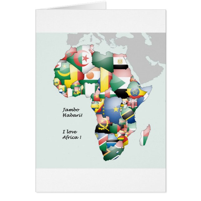Continent de l'Afrique Belle maman Afrique Colorée (Devant)
