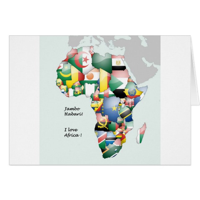 Continent de l'Afrique Belle maman Afrique Colorée (Devant horizontal)