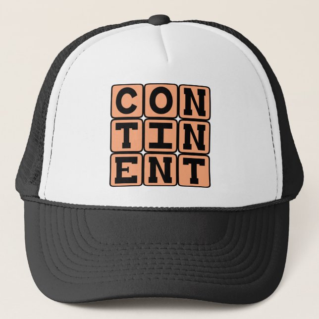 Continent, Geological Landmass Trucker Hat (Front)