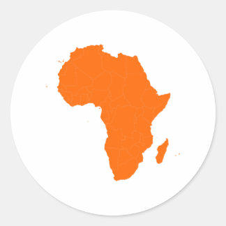 Continent of Africa Classic Round Sticker