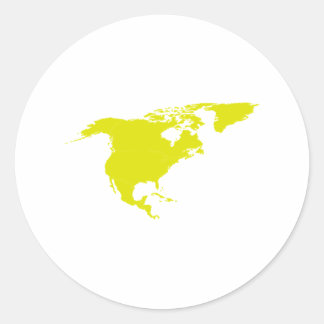 Continent of North America Classic Round Sticker