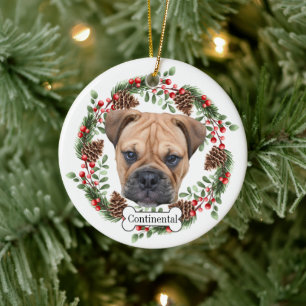 continental bulldog ceramic ornament