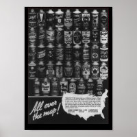 Continental Can Company Cone Top Beer Can Poster