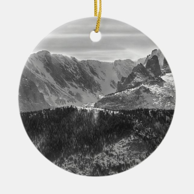 Continental Divide Rocky Mountains National Park Ceramic Ornament (Front)