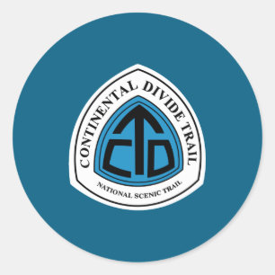 Continental Divide Trail Sign Usa _1  Classic Round Sticker