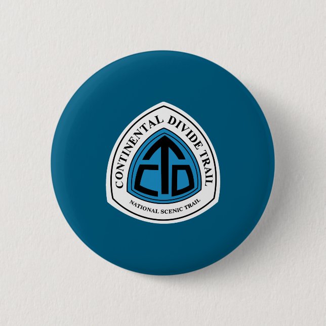Continental Divide Trail Sign Usa  2 Inch Round Button (Front)