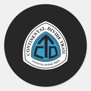 Continental Divide Trail Sign Usa Classic Round Sticker