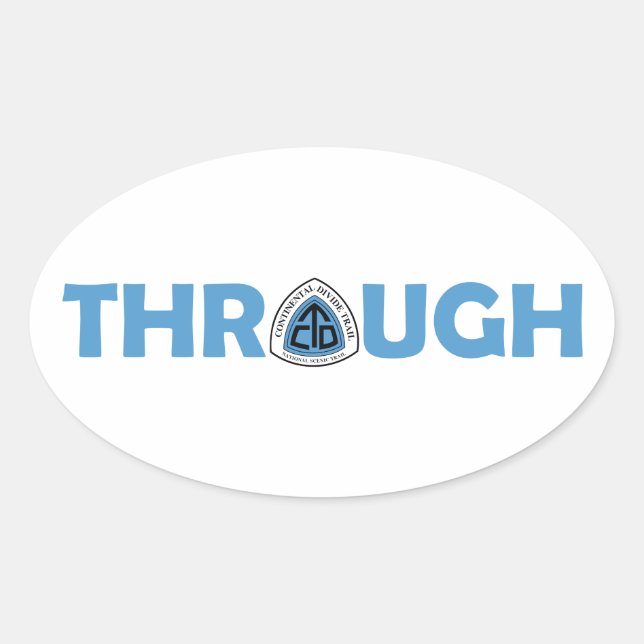Continental Divide Trail Through Hike Oval Sticker (Front)
