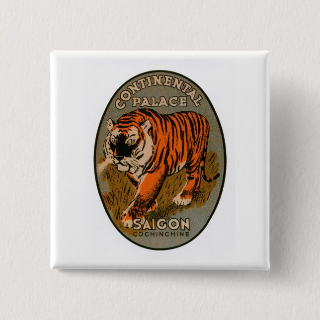 Continental Palace Hotel 2 Inch Square Button (Front)