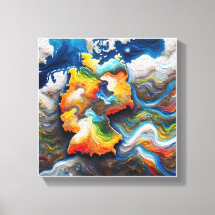continental pulse canvas print