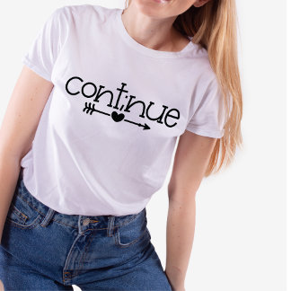 Continue, Cute Minimalist Mental Health Awareness T-Shirt