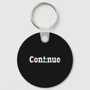 Continue Semicolon Mental Health Awareness Keychain