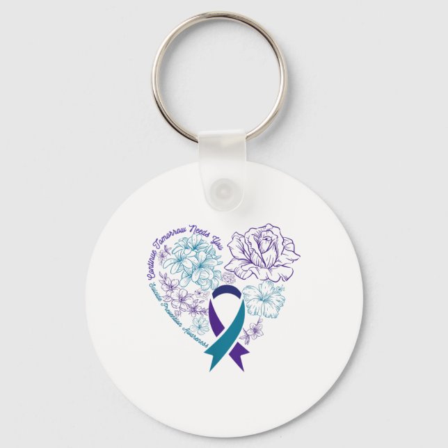 Continue Tomorrow Needs You Suicide Prevention Awa Keychain (Front)