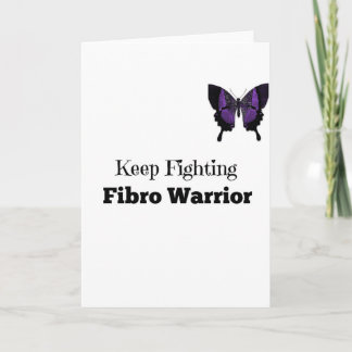 Continuez à combattre Fibro Warrior Carte de voeux