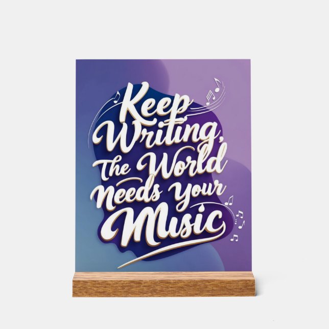 Continuez À Écrire Le Monde A Besoin De Votre Musi (Recto)