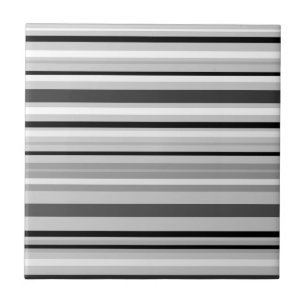 Continuous gray Stripes, Small (4.25" x 4.25") Tile