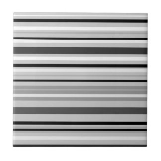 Continuous gray Stripes, Small (4.25" x 4.25") Tile