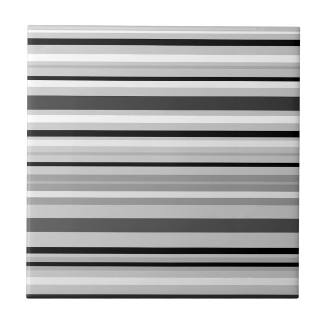 Continuous gray Stripes, Small (4.25" x 4.25") Tile (Front)