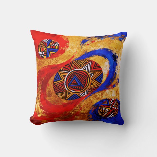 Continuum – A Colourful Black History Celebration Throw Pillow (Front)