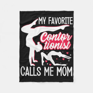 Contortionist Mom Yoga Gymnastics Aerial And Aeria Fleece Blanket
