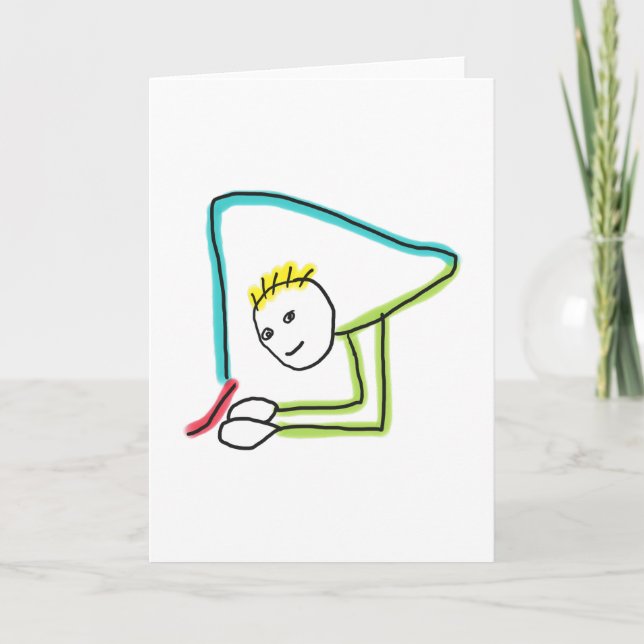 Contortionist Stickman Card (Front)