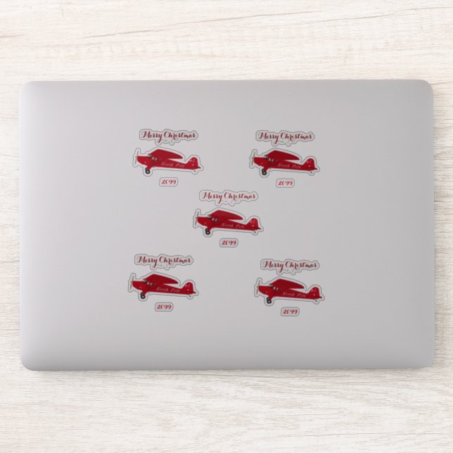 Contour Airplane Vinyl Stickers (Computer)
