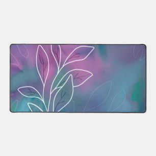 Contour de feuillage vibrant à l'aquarelle violet
