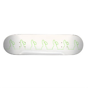Contour of a hare light green skateboard