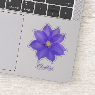 Contour Purple Clematis Vinyl Stickers