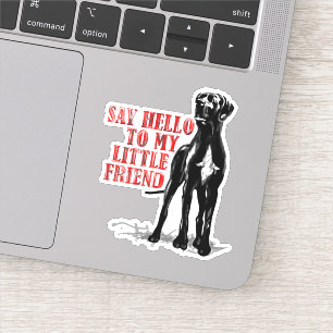 Contour Sticker drôle Great Dane