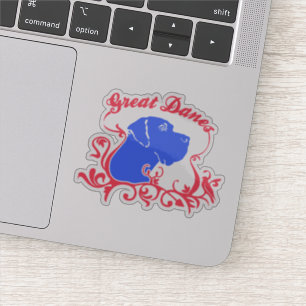 Contour Sticker drôle Great Dane
