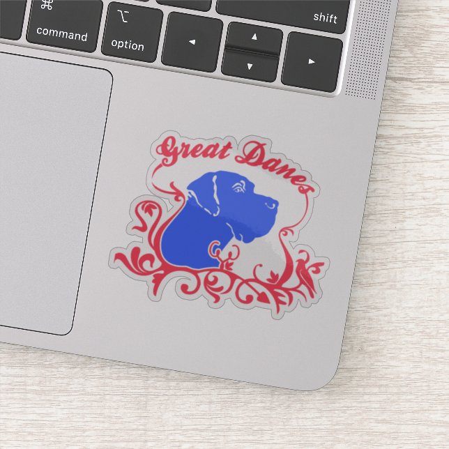Contour Sticker drôle Great Dane (Détail)