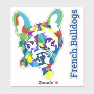 Contour Sticker French Bulldogs
