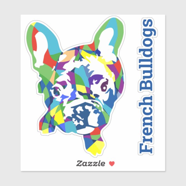 Contour Sticker French Bulldogs (Sheet)