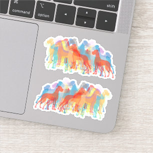 Contour Sticker Great Danes Colorfull