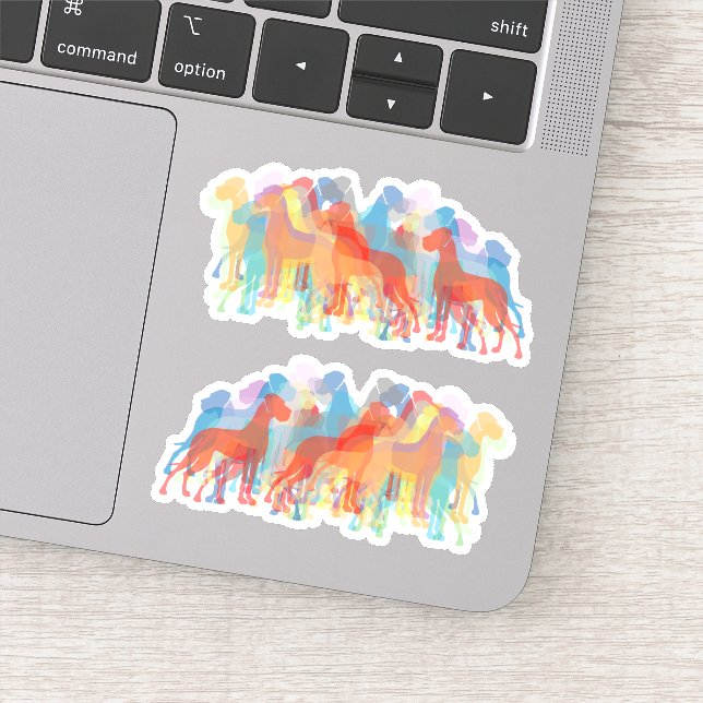 Contour Sticker Great Danes Colorfull (Detail)